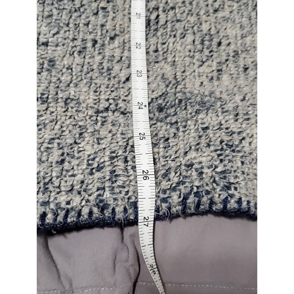 Artisans Knit Cardigan Sweater Women Large Blue Gray Folk Art Button Front - Picture 6 of 13
